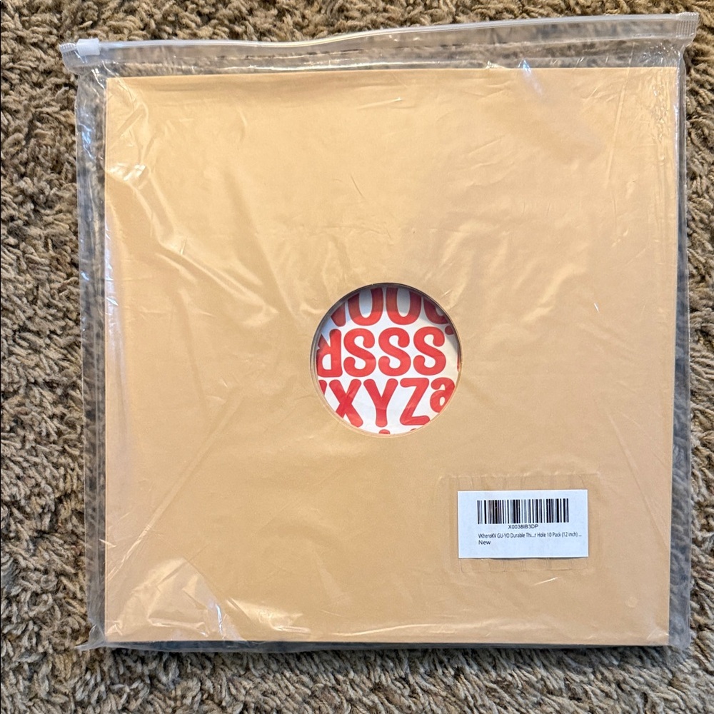 Vinyl Record Sleeve with stickers. NWT.